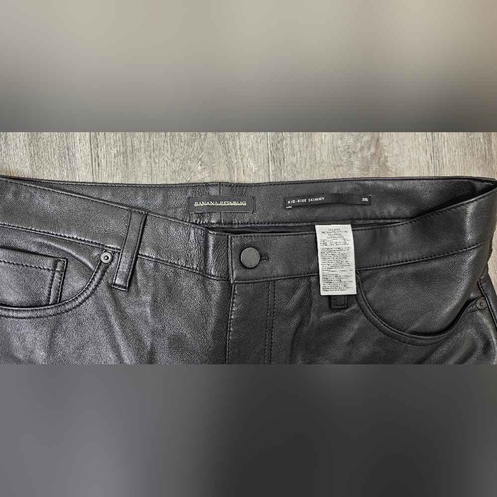 Banana Republic Black Leather Pants - Picture 6 of 7